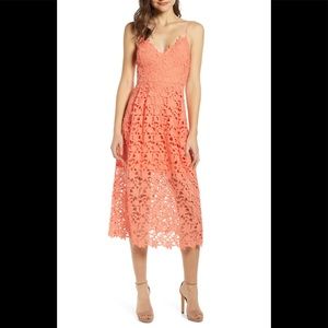 ASTR THE LABEL Lace Midi Dress Nordstrom Size S